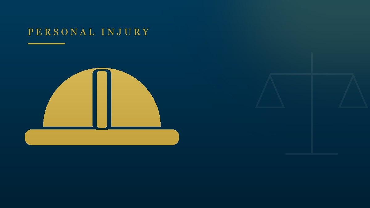 Gold hard hat illustration on navy — workers' compensation in Florida